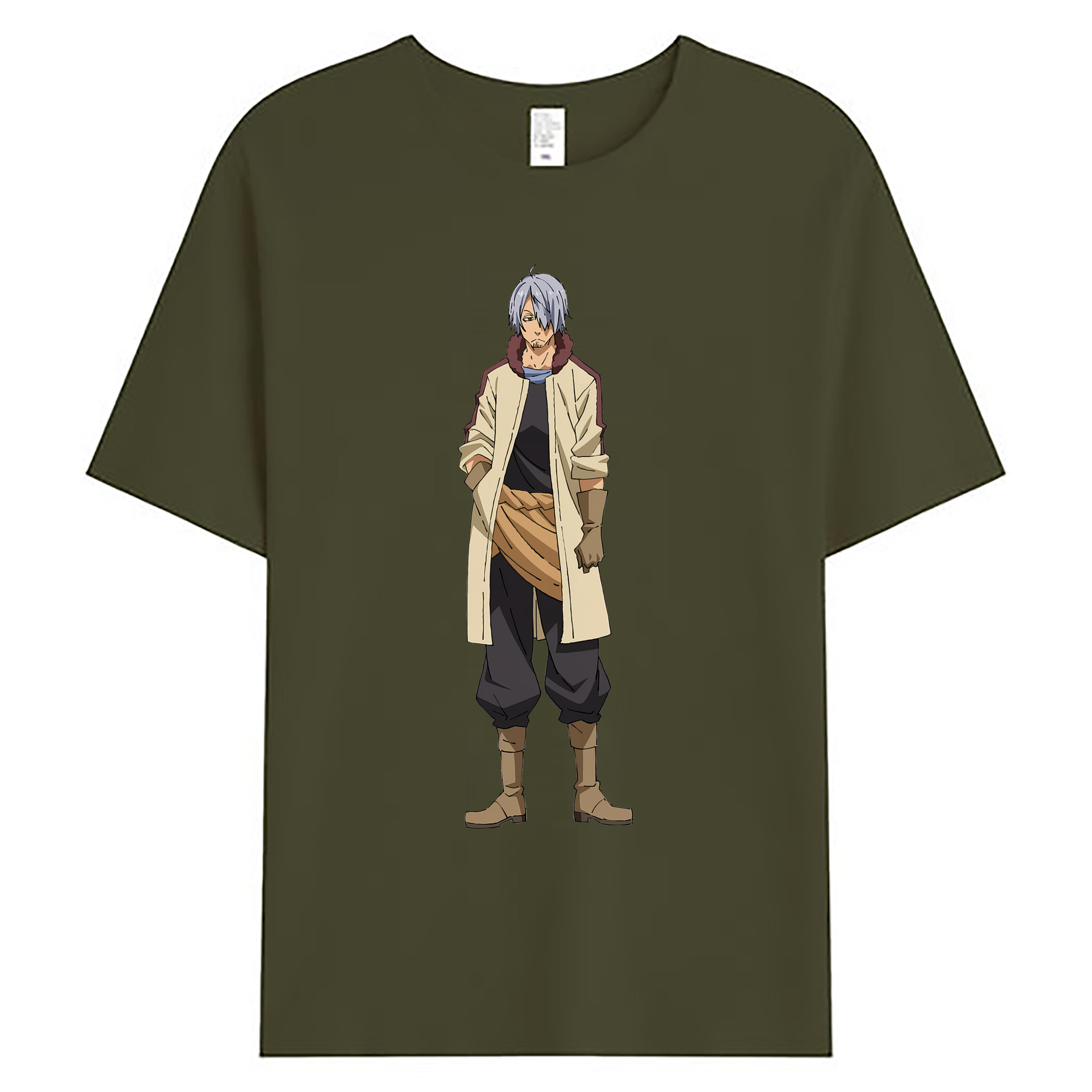 （画像用） 転スラ Regarding Reincarnated to Slime 綿100％ メンズ半袖Tシャツ｜肌触りやわらか＆通気性